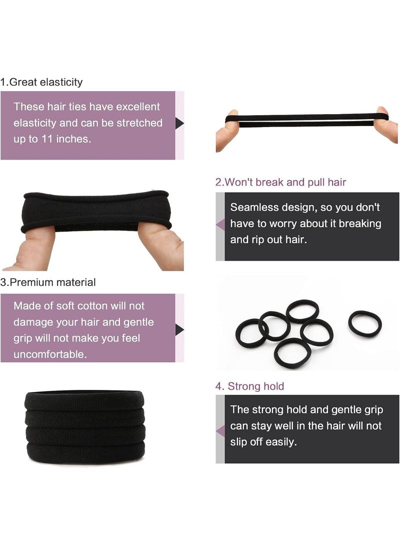 Shein 20 Pcs Plain High-Elastic Hair Ties – No Damage Ponytail Holders for Daily Use - Image 3